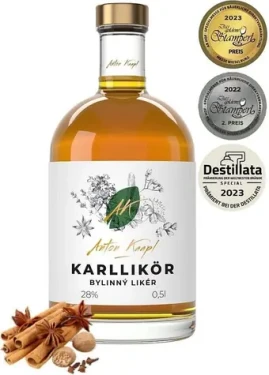 Anton Kaapl Karllikör 28% / Likér / Bylinný / 50 ml (8594198430685)