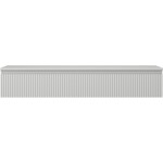 MEXEN/S - Rivel koupelnová skříňka pod umyvadlo 140 cm s deskou, 1 šuplík, reliéf , šedá mat 91A20-14023-1-BFC62
