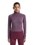 Dámské merino triko dlouhý rukáv, 1/2 zip ICEBREAKER Wmns Merino 200 ZoneKnit LS Half Zip, Dark Berry/Grey Plum/Cb velikost: S