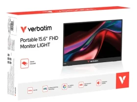 15,6" Verbatim Portable Monitor Light černá / Přenosný monitor / IPS / FHD 1920 x 1080 / 250 cd/m2 / AMD FreeSync (32401)
