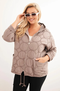 Dámská mikina Plus Size bavlněná na zip fango UNI