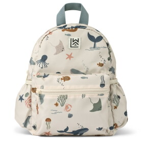 LIEWOOD Dětský batoh Andreas Sea Creature / Sandy 5,5 l, krémová barva, textil