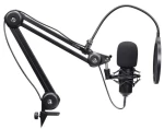 Trust GXT 270 Emita II černá / Mikrofon / kondenzátorový / nastavitelné rameno / USB-C / 2,5 m (25770)