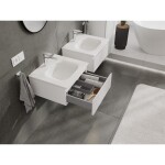 MEXEN/S - Rivel koupelnová skříňka 50 cm s umyvadlem Vela, 1 šuplík, reliéf , bílá mat 91A20-05023-1-BF01-W23M01