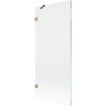 MEXEN/S - Lunar vanová zástěna FIX 80 x 150, transparent, měď kartáčovaná 897-080-000-65-00