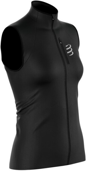 Běžecká vesta Compressport Hurricane Windproof Vest v2 W - Black Velikost textilu: L