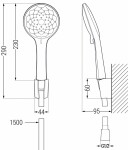 MEXEN/S - R-74 sprchový set point, černá 785745052-70