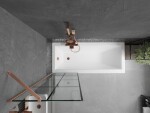 MEXEN/S - Next vanová zástěna FIX 60 x 150, černá vzor, měď kartáčovaná - 895-060-000-00-70-77 895-060-000-00-77-65