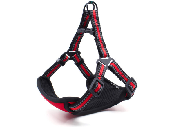 Walk postroj pro psa s vodítkem | 37 – 75 cm Barva: Červená, Obvod hrudníku: 49 - 75 cm