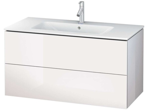 DURAVIT - L-Cube Umyvadlová skříňka 55x102x48 cm, 2 zásuvky, lesklá bílá LC624202222