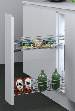 Inoxa výsuvný drátěný koš 150 s tlumením krátký (H26_1215_10)