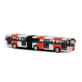 RAPPA 241114 Kovový kloubový autobus PID Praha červený 18 cm