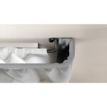 Černá roztažitelná dvojitá garnýž 76-213 cm Umbra TWILIGHT pro zatemňovací závěsy