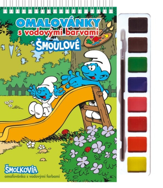 Šmoulové 2 - Omalovánky s vodovými barvami a štětcem