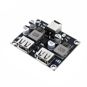 Modul rychlé nabíječky, step-down 12-24V s čipem pro rychlé nabíjení - 2x USB-A - QC3.0, FCP