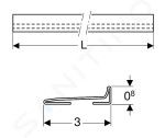 GEBERIT - Příslušenství Sběrný profil pro sprchový odtok ve stěně, 1150 mm, kartáčovaná nerez 154.340.FW.1