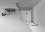 MEXEN/S - Rio čtvrtkruhový sprchový kout 70 x 70, pasy, chrom + vanička se sifonem Flat, bílá 863-070-070-01-20-4110