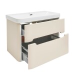 Koupelnová skříňka s umyvadlem SAT Fusion 77,5x53x45 cm pískově béžová mat SATFUSION280BEU SATFUSION280BEU
