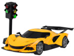 Mamido Sportovní auto na dálkové ovládání RC se semaforem a pedály žluté