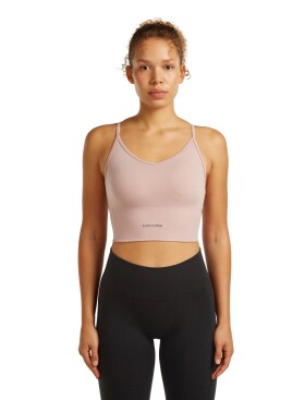 Dámské merino tílko ICEBREAKER Wmns 260 Seamless Rib Strappy Tank, Pink Quartz velikost: XS