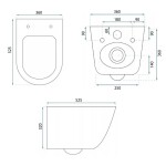 REA - Závěsná WC MÍSA Eddy Tornado Rimless Flat N REA-C6560