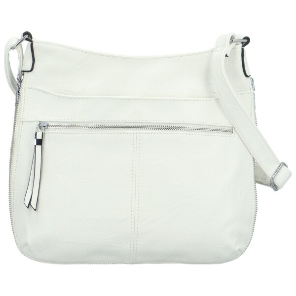 Stylová dámská koženková crossbody kabelka Folomija new, bílá