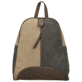 Trendy dámský koženkový kabelko-batoh Ticiana, béžovo-šedý