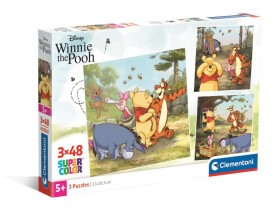 Puzzle 3x48 dílků Čtvercové Disney Medvídek Pú - Clementoni