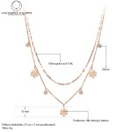 Ocelový náhrdelník Mia Rose Gold - chirurgická ocel, zirkon, Zlatá 38 cm + 5 cm (prodloužení)