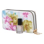 Velká dámská koženková peněženka se dvěma zipy Kris, žlutá