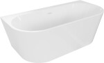 MEXEN/S - Oval+ volně stojící vana przyścienna 170 x 80, bílá, sifon a přepad bílá 52681708000-20