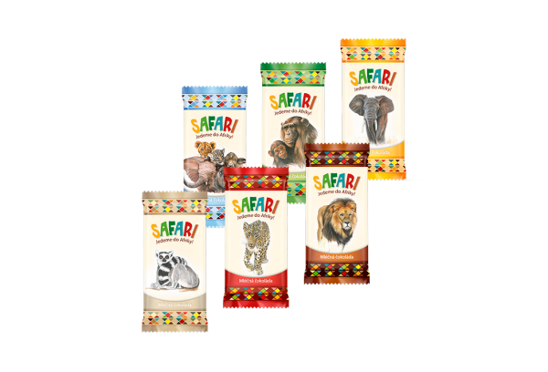 Carla Safari mléčná čokoláda pro děti 20g