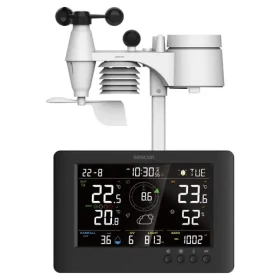 SENCOR SWS 9500 meteostanice černá / barevný LCD / bezdrátové čidlo (8590669385454)