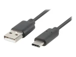 Lanberg USB-C (M) - USB-A (M) černá / Datový kabel / USB 3.1 / 1,8 m (CA-USBO-31CU-0018-BK)