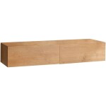 CERANO Koupelnová skříňka pod nástěnné umyvadlo/doplňková Noira - dub medový - 150x28x43 cm