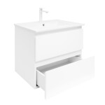Koupelnová skříňka s keramickým umyvadlem SAT B-Way 59x50x45 cm bílá lesk BWAY260WU4B2 BWAY260WU4B2