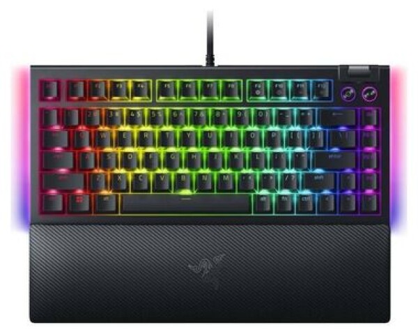 Razer BlackWidow V4 75% Intl. černá / Herní klávesnice / mechanická / Razer orange / RGB / USB-C / US Layout (RZ03-05000400-R3E1)