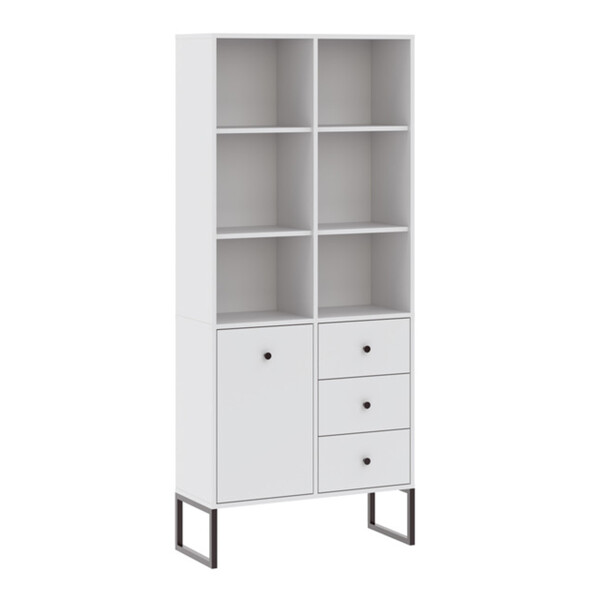 FRONTI Knihovna LINEA 1D3S bílá