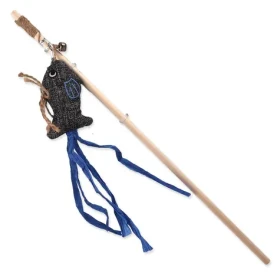 Magic Cat Hračka - Natural Fun šidítko ryba s rolničkou a šantou kočičí šedá 40cm (453-22104)