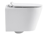 CERANO - WC závěsné Carlito, Rimless - bezokrajové splachování + Slim/SoftClose sedátko - bílá lesklá - 48,5x36,5 CER-417380
