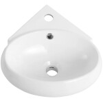 CERANO - Umývátko keramické - nástěnné, rohové - Livia - bílá lesklá - 41x39,5 CER-680347
