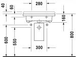 DURAVIT - Starck 3 Umyvadlo Med, 60x55 cm, bez otvoru pro baterii, s WonderGliss, bílá 03126000001