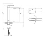RAVAK - Life Umyvadlová baterie, černá X070478
