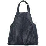 Stylový dámský koženkový batůžek Vayos, tmavě modrý