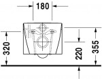 DURAVIT - Starck 2 Závěsné WC, bílá 2533090000