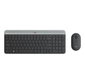 Logitech Slim Wireless Combo MK470 US černá / bezdrátová sada klávesnice a myši / US verze (920-009204)