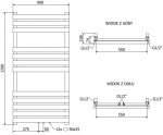 MEXEN/S - Jowisz radiátor + topná tyč 1200 x 600 mm, 600 W, bílá W107-1200-600-2600-20