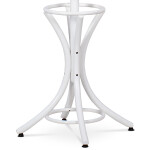 Věšák dřevěný stojanový, masiv topol a bříza, bílý matný lak, výška 185 cm