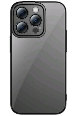 Pouzdro Baseus Glitter Transparent Case and Tempered Glass set for iPhone 14 Pro Max černé
