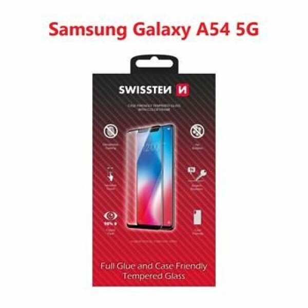 SWISSTEN FULL GLUE COLOR FRAME CASE FRIENDLY sklo pro SAMSUNG GALAXY A54 5G černá (54501837)